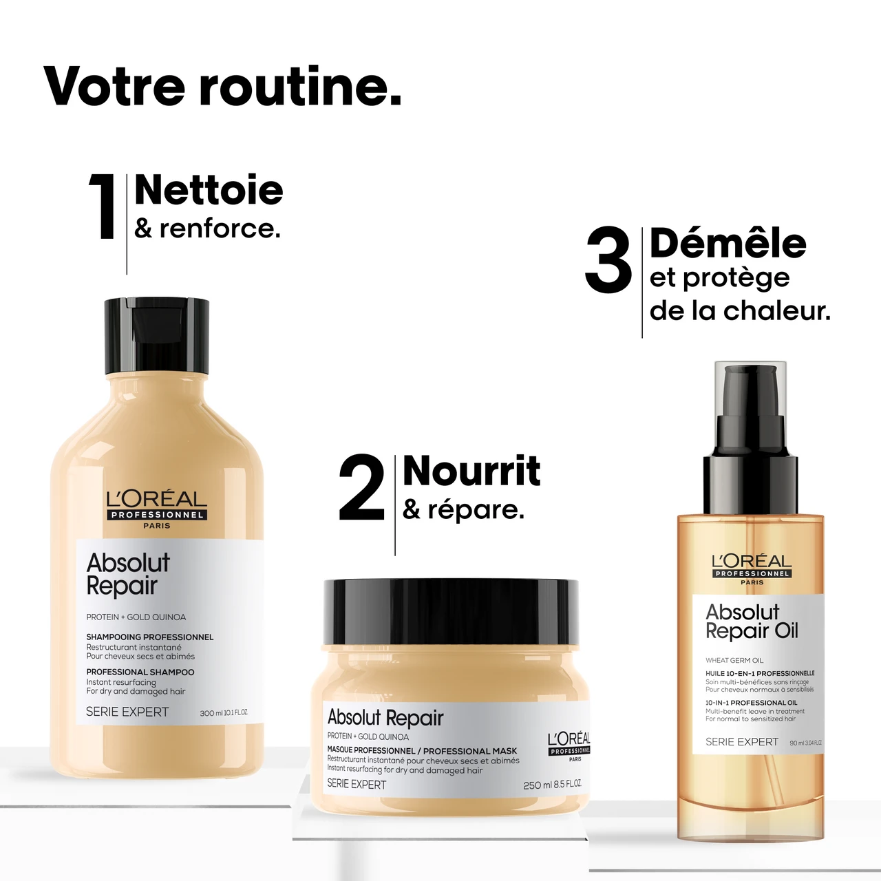 Absolut Repair Shampoing Réparateur Pour Cheveux Abîmés L'Oréal 500ml 7 Absolut Repair Shampoing Réparateur Pour Cheveux Abîmés L'Oréal 500ml – Image 5