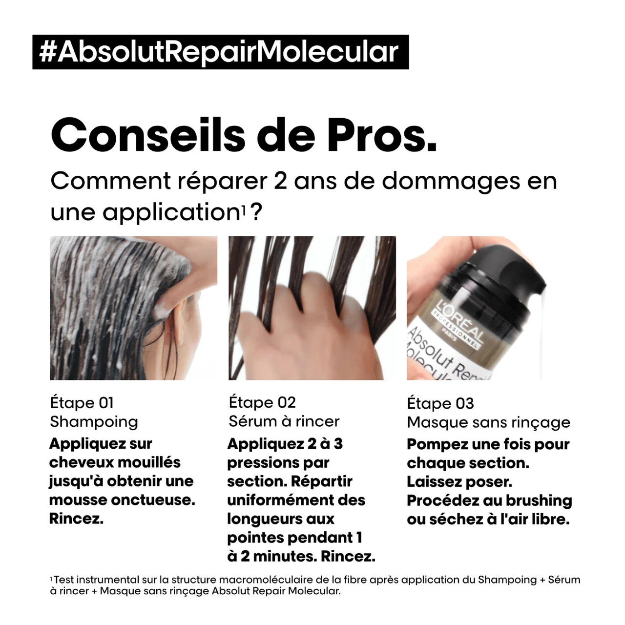 Shampooing Absolut Repair Molecular L'Oréal Professionnel 1500 Ml 7 Shampooing Absolut Repair Molecular L'Oréal Professionnel 1500 Ml – Image 5