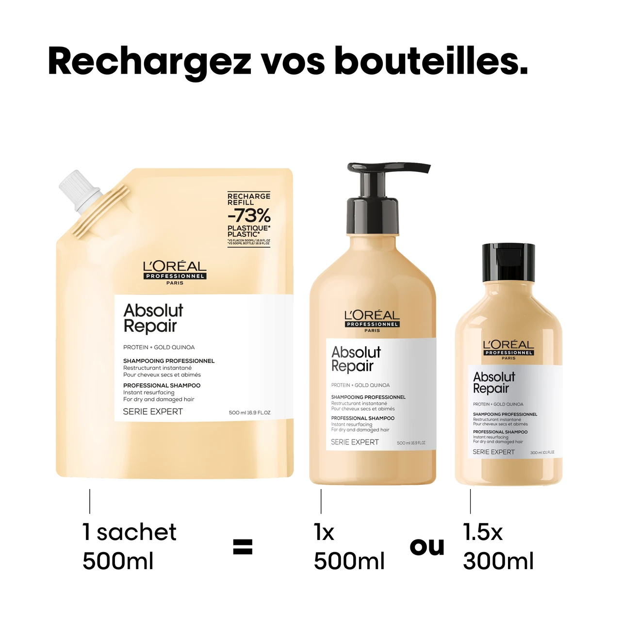 Absolut Repair Shampoing Réparateur Cheveux Abîmés L'Oréal 300ml 9 Absolut Repair Shampoing Réparateur Cheveux Abîmés L'Oréal 300ml – Image 7