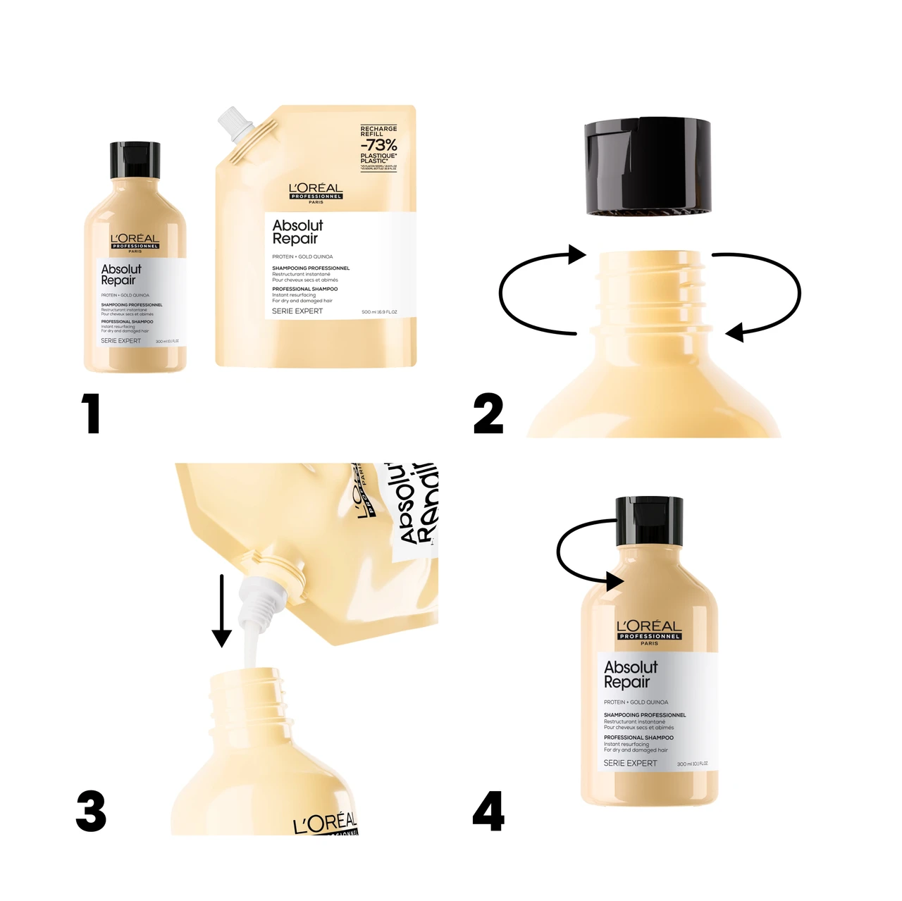 Absolut Repair Shampoing Réparateur Pour Cheveux Abîmés L'Oréal 500ml 11 Absolut Repair Shampoing Réparateur Pour Cheveux Abîmés L'Oréal 500ml – Image 9
